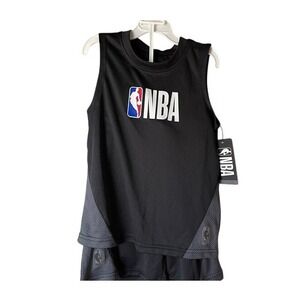 NBA Kids Black‎ Sleeveless Basketball Jersey and Shorts Set, 7